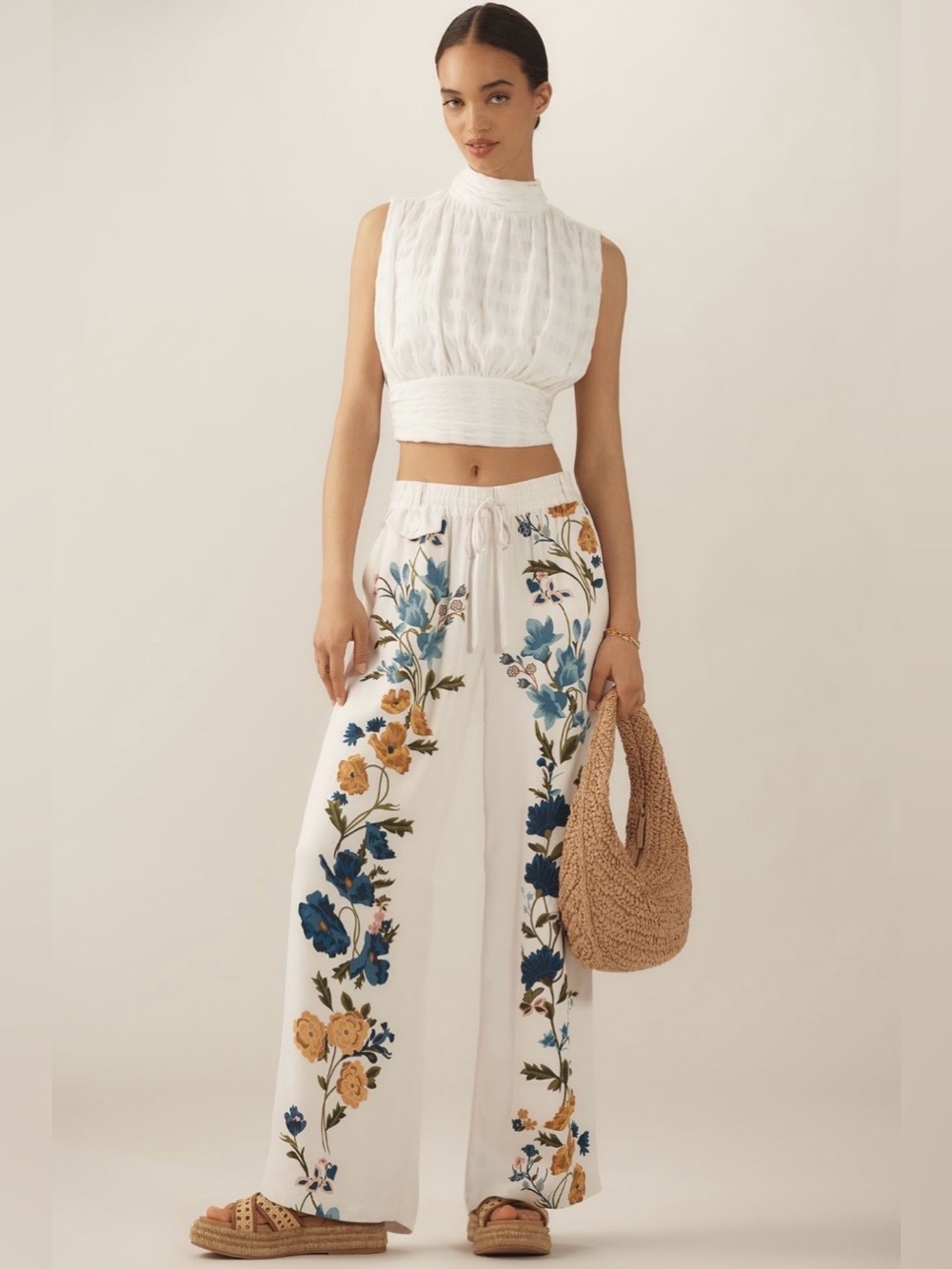 by Anthropologie Printed Pull-On Floral Pants - Picture 2 of 13